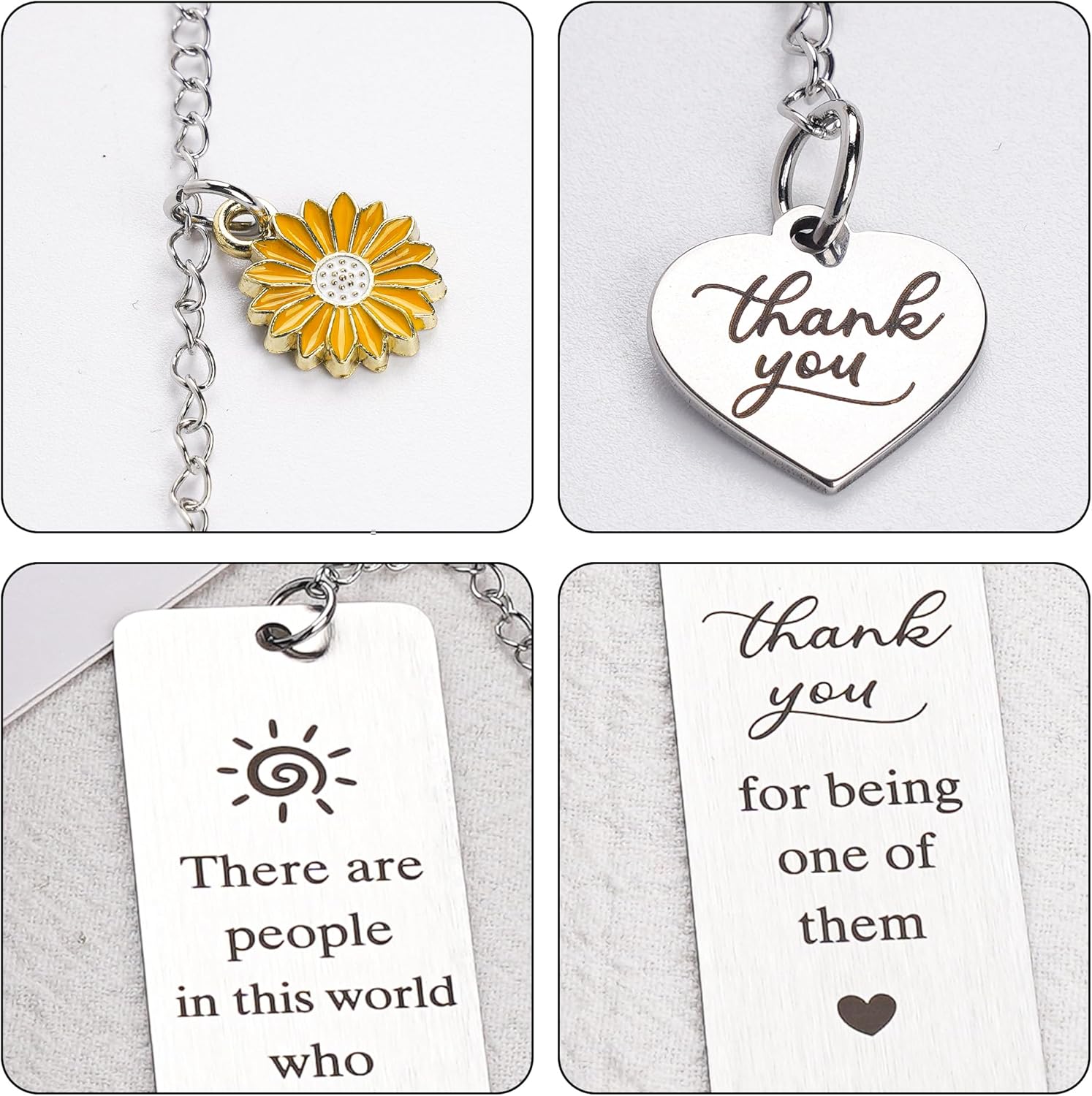 Thank You Bookmarks Gifts for Book Lovers, Metal Book Marks Engraved Thank You for Being One of Them, Appreciation Gift for Men Women Teacher Coworkers - Image 3