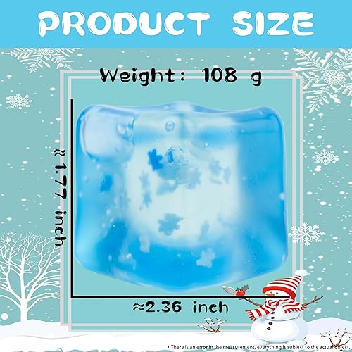 Miniatura 3 de Juguetes esponjosos de cubo de hielo TPR transparente Bloque de hielo Mochi Squishy Fidget Juguetes para la ansiedad Pelotas de estrés para adultos
