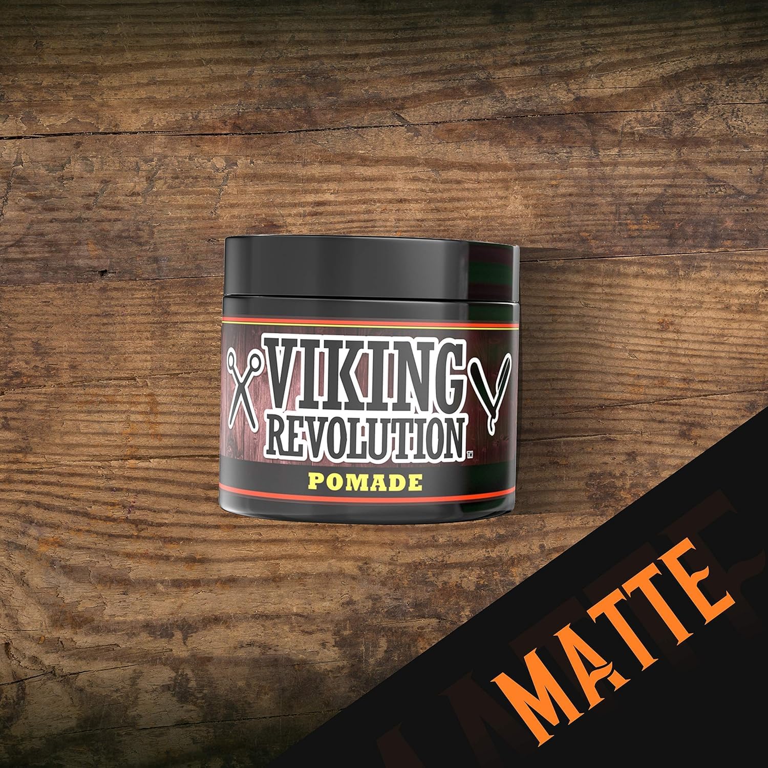 Viking Revolution Pomada para el Cabello de Hombre (Nueva Fórmula) – Fijación Media y Acabado Mate para un Look Clásico, 113 g – A Base de Agua y Fácil de Lavar