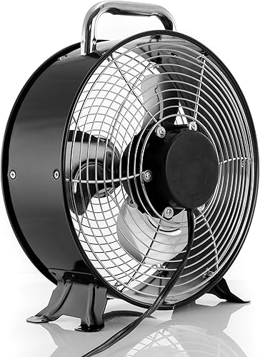 Miniatura 3 de Vie Air Ventilador de tambor de metal duradero de doble velocidad potente y silencioso de alta velocidad, 12 pulgadas de ancho