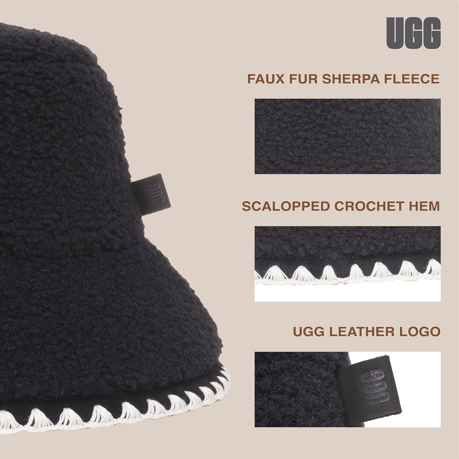UGG Womens Uggfluff Scalloped Hat - Image 4