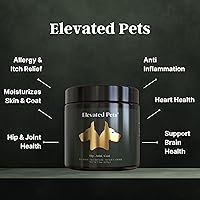 Vista 1 de Golosinas de aceite de pescado omega 3 ultra saludables con MSM, glucosamina, condroitina, EPA/DHA para perros: aceite de pescado Elevated Pets