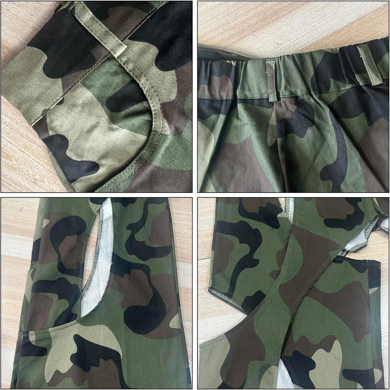 YOOTIKO Womens Camo Cargo Pants High Waisted Army Fatigue Straight Leg Camouflage Trouser Streetwear - Image 4