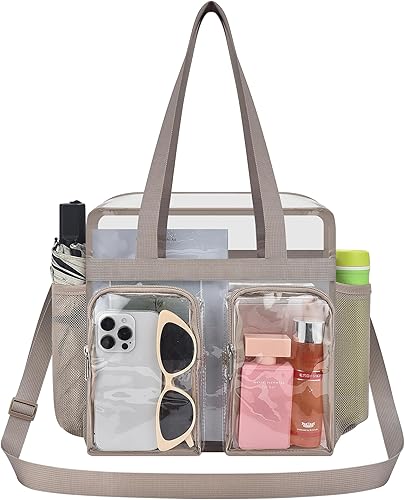 Vista 320 de Oraben Bolsa transparente transparente aprobada para estadios de 12 x 6 x 12 pulgadas, bolsa de estadio para trabajo, juegos deportivos, gimnasio