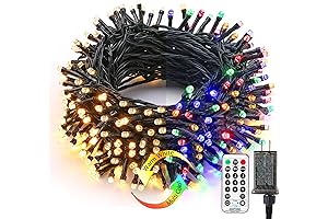 BrizLabs Color Changing Christmas Lights: 115ft of Golden Power for Your Christmas Festivities