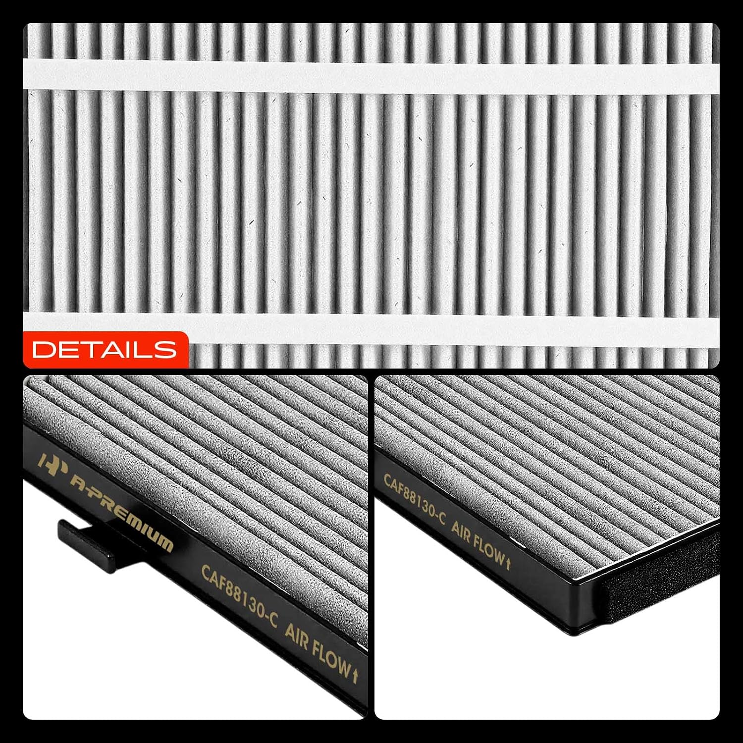 A-Premium Behind Glove Box Cabin Air Filter w/Activated Carbon Compatible with Honda Pilot 2003-2008, Odyssey 1999-2004 & MDX 2001-2006, 3.5L, Replace# WCAF1770, DW45459
