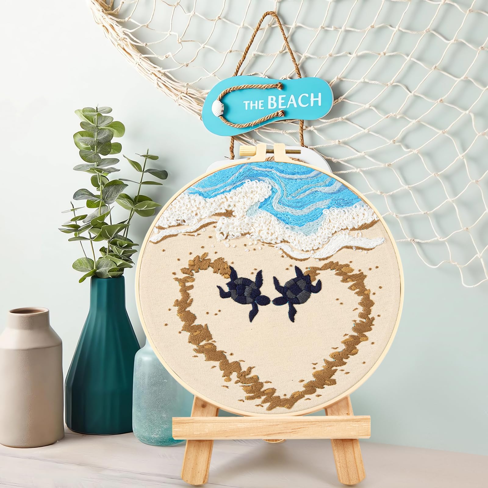 Amazon.com: Crafmanoe Beach Embroidery Kits for Beginners Adults