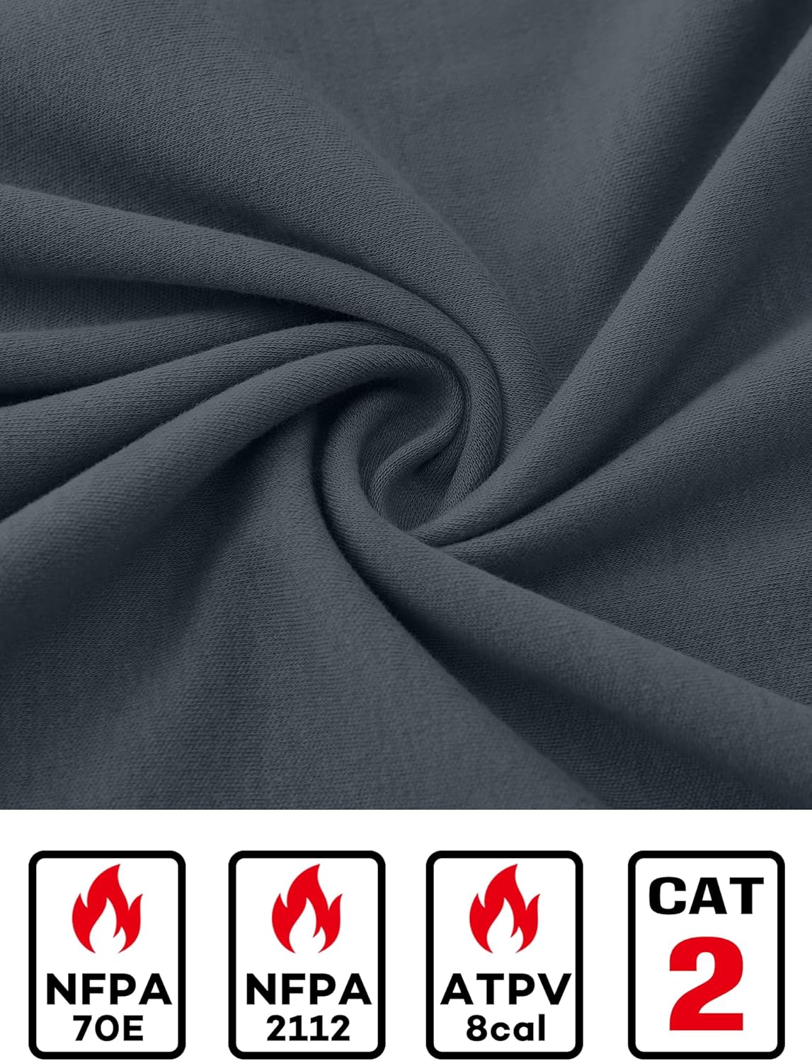 FR Shirts for Men NFPA2112 Flame Resistant Shirts 6oz Light Weight Long Sleeve Fire Retardant Shirts - Image 5