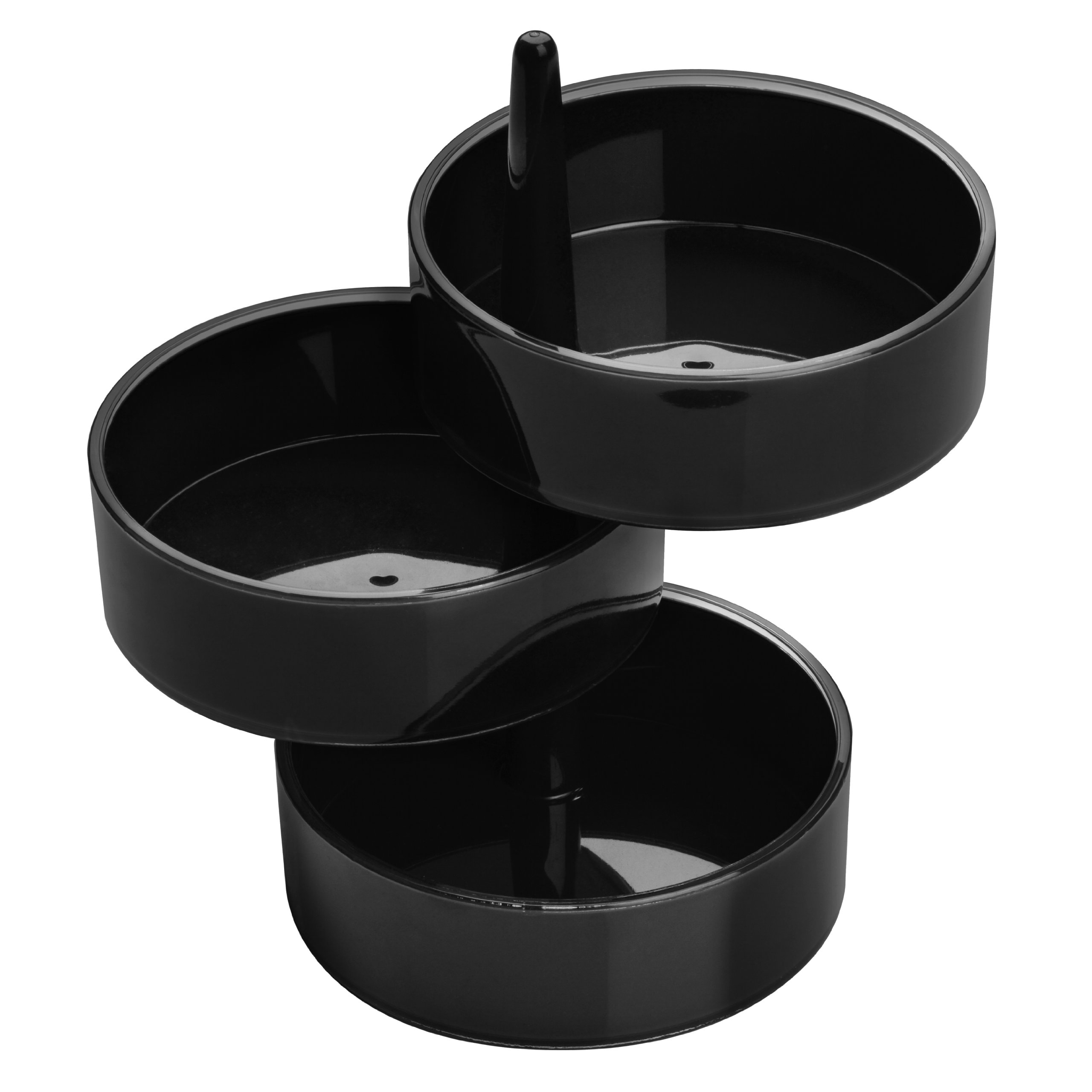 Premier Housewares Rotary Storage Tray Set, 3-Pieces - Black