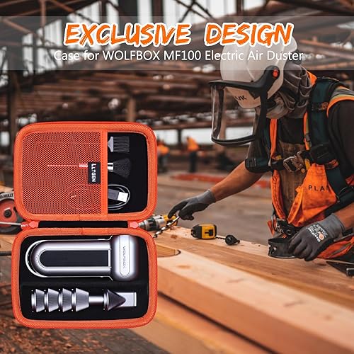 Miniatura 8 de LTGEM - Funda de aire compatible con WOLFBOX MF100  MF200 plumero de aire eléctrico y plumeros de aire comprimido, color negro (solo funda)