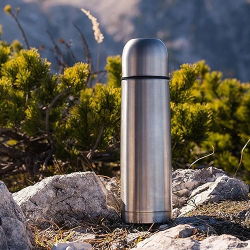 Miniatura 7 de Botella térmica aislada con taza, frasco de café de acero inoxidable para bebidas calientes y frías, botella de agua aislada al vacío, taza de viaje