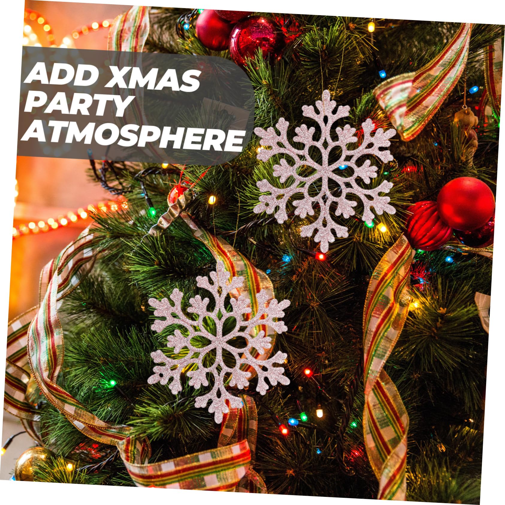 Zerodeko 108stücke Titel Teiliges Weihnachts-Schneeflocken-Dekorationen Aus Glitzernde Hängende Ornamente Für Festliche Anlässe Für Weihnachtsbaum Und Winterpartys