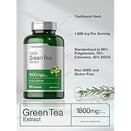 Horbach EGCG Green Tea Extract Pills | 180 Capsules | Max Potency | Non-GMO & Gluten Free Supplement