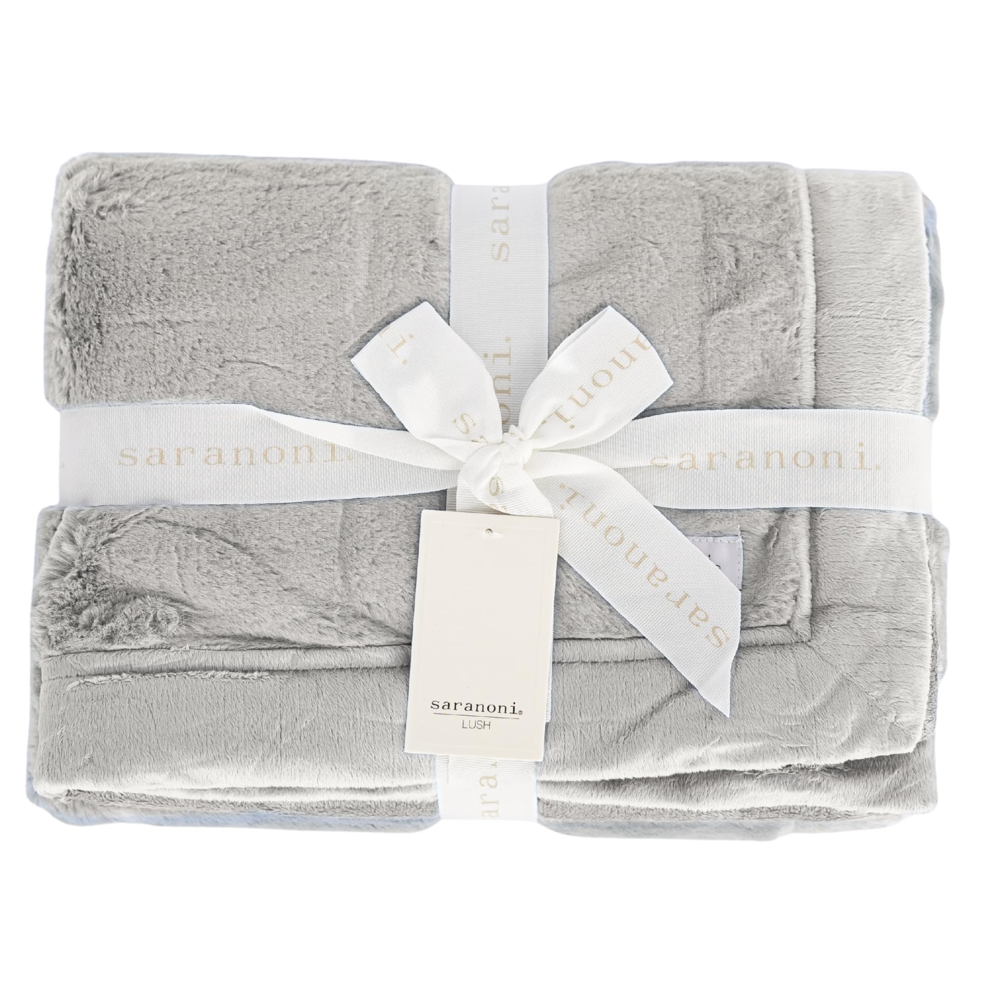 Saranoni Luxury Lush Kids Blanket | Ultra-Soft &amp; Cozy Plush Comfy Blankets for Kids &amp; Teens | Gray - 40” x 60”