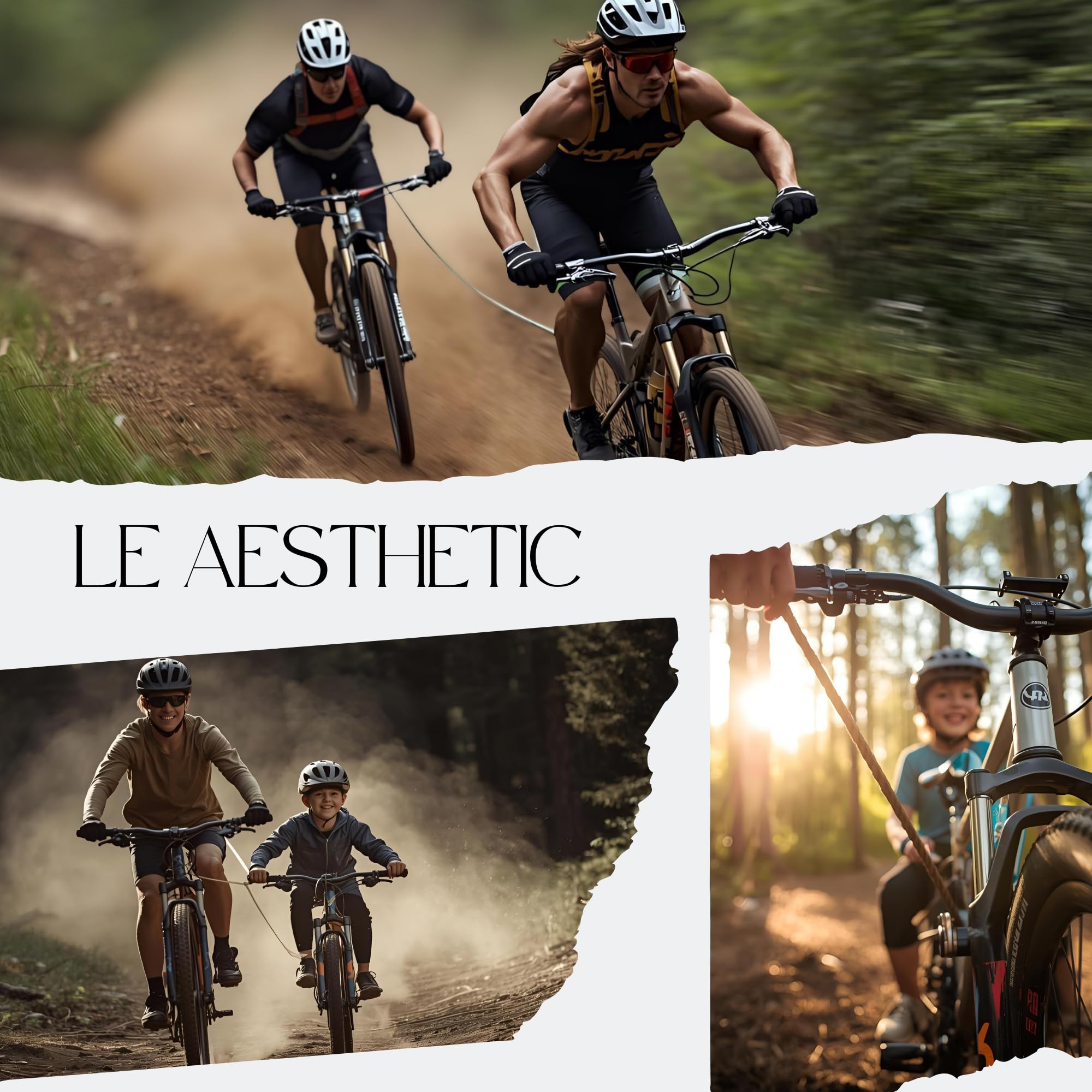 Tow PRO 3.7 - Cuerda de remolque para bicicleta con guía QR y bolsa | Cuerda Dyneema reflectante para MTB, niños y familia, 150 kg de fuerza de tracción, función de enrollado, ultraligera