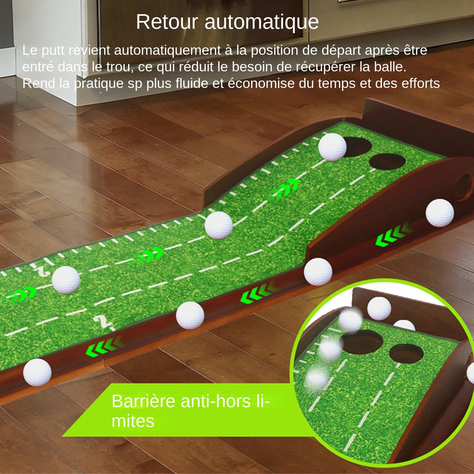 Mata Putting Akcesoria treningowe Golf z podwójnymi otworami antypoślizgowe | Przenośny kryty Putting Tapie dla Mężczyzn Dorośli Początkujący Na zewnątrz Ogród