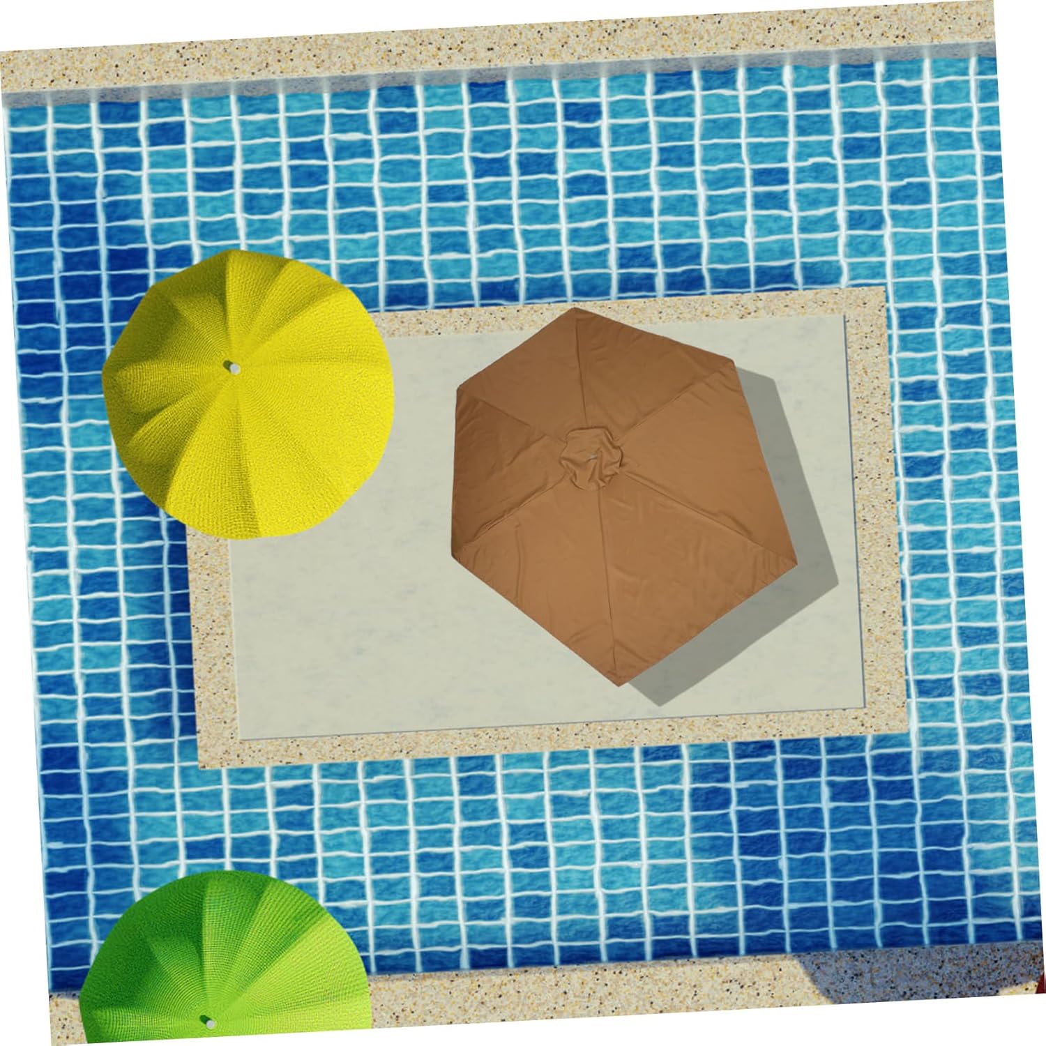 VICASKY Garden Umbrella Replacement Canopy Patio Umbrella Replacement Cover Sun and Rain Protection for Outdoor