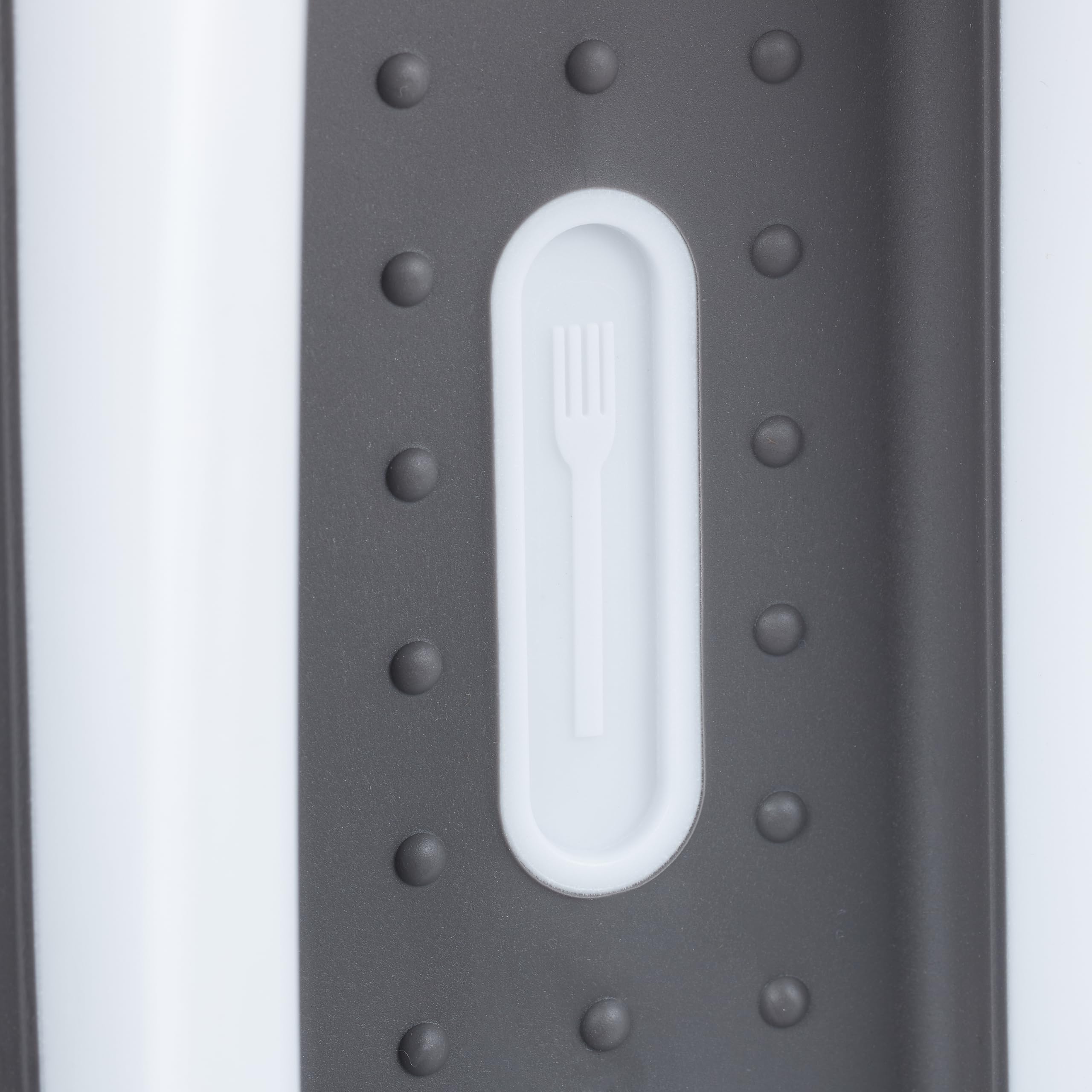 Relaxdays Portaposate da Cassetto, Divisore per Posate, Organizer da Cucina, HxLxP: 4,5 x 33 x 40 cm, Bianco Grigio