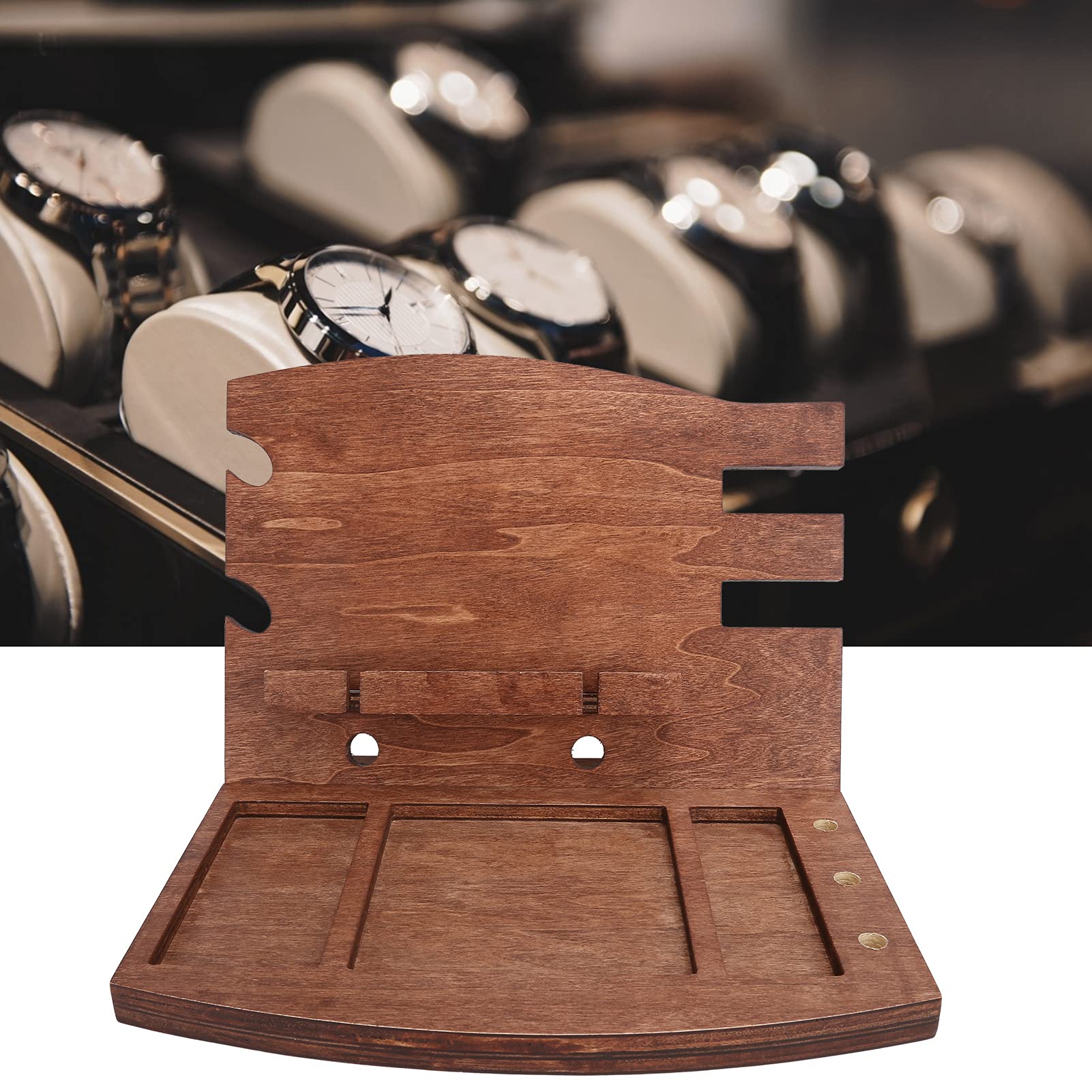 Supporto per Telefono e Stazione telefonica in Legno, Organizer per Docking Station, Staffa portaoggetti da scrivania Portachiavi Portafogli Porta Orologio Organizer per Uomo Donna Regalo