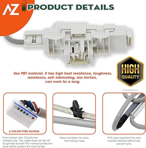 Miniatura 5 de Interruptor de bloqueo de la tapa de la puerta de la lavadora Reemplazar para Whirlpool Cabrio WTW8500BW0 WTW8600YW0 WTW8800YC1 WTW6600SW1