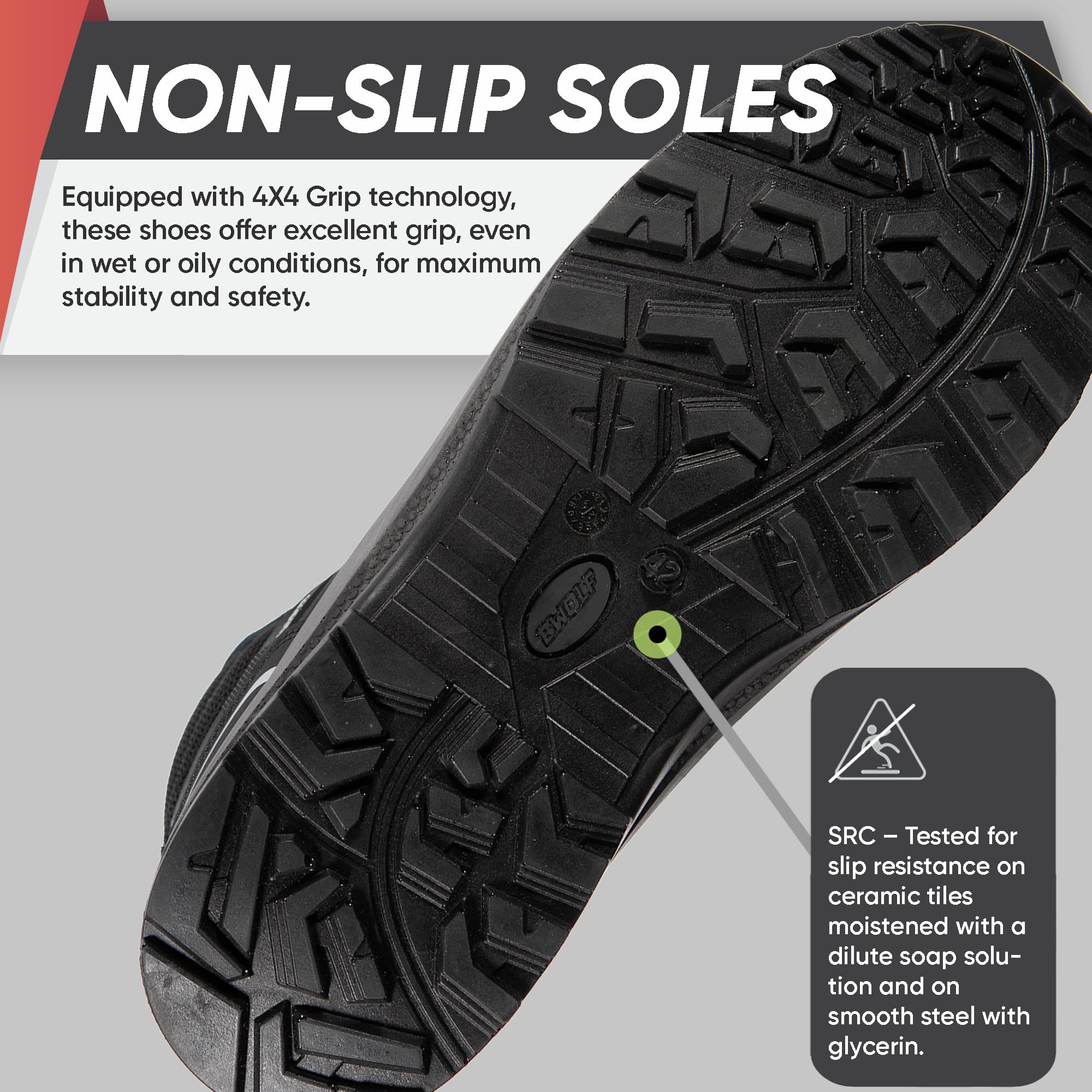 BWOLF Hawaii S1P Scarpe da Lavoro Estive Scarpe Antinfortunistiche Uomo Scarpe Antinfortunistiche Donna con Tecnologia 4x4 Grip e Cappuccio