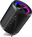 Portable Bluetooth Speaker Wireless, IPX7 Waterproof Dustproof Mini Speakers, 20W Loud Bass Stereo, 15H Playtime, BT5.3 & TWS, RGB Light, for Outdoor/Shower/Home/Party, Stocking Stuffers