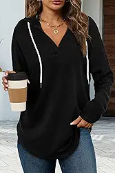 Moletom feminino fashion com capuz feminino de manga comprida e caimento solto