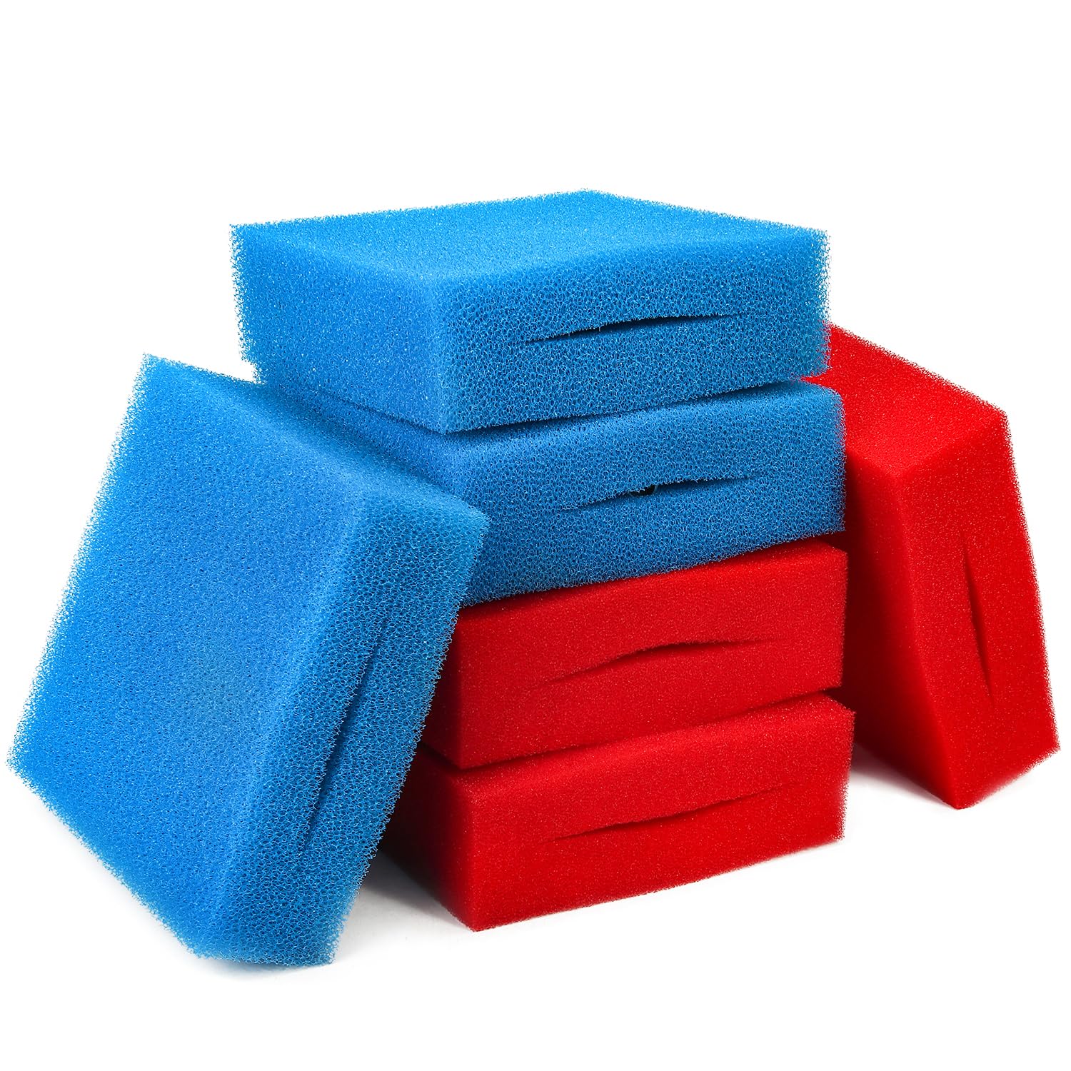 Ltwhome Coarse+Fine Value Filter Sponge Set Fit For Oase Biotec 5/10/30 (3 X Blue Coarse And 3 X Red Fine Foams)