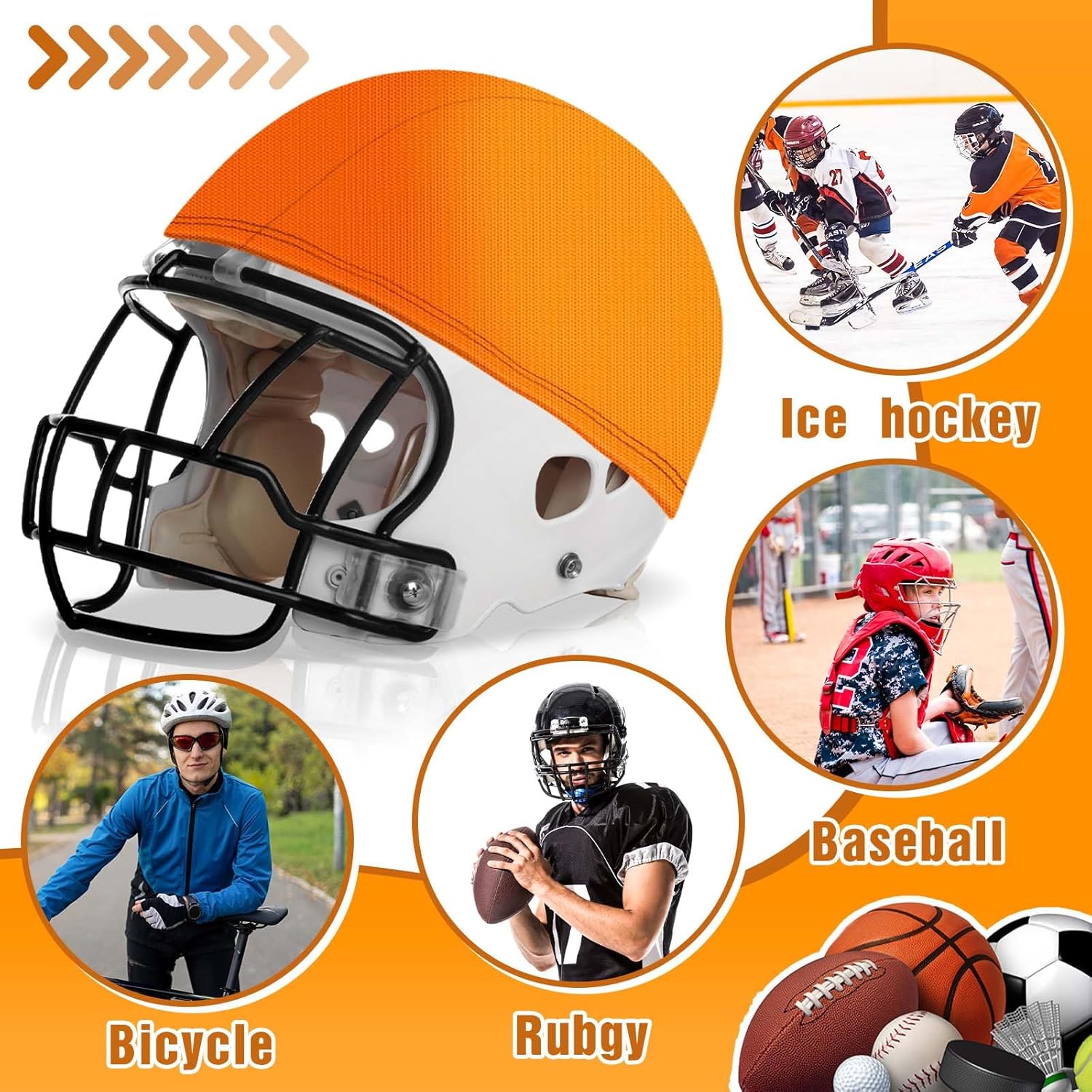 Ramede Football Helmet Covers for Practice Scrimmage Cap Helmet Cover Scrimmage Cap for Youth Adult Football Hockey Training Accessories 10.4 Inch in Diameter