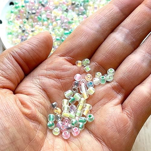 Miniatura 10 de Artsy Crafts - 3500 cuentas de cristal de 0.118 pulgadas (0.118 pulgadas), cuentas espaciadoras que brillan en la oscuridad, cuentas espaciadoras