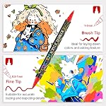 Betem 72 Colors Paint Markers Acrylic Paint Pens, Dual Tip with Brush Tip and Fine Point, Art Supplies for Wood, Canvas, Stone, Glass, Ceramic, Rock Painting Kit DIY Crafts Making Drawing Kit with Bag