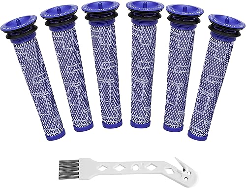 Paquete de 6 prefiltros compatibles con aspiradoras inalámbricas Dyson V6, V7, V8, DC58, DC59, DC61, DC62 Absolute Animal Reemplaza la pieza #
