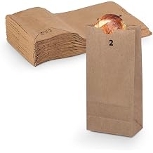 MT Products Kraft Lunch Bags 2 lb. - Sturdy Disposable Paper Bags Pack of 100 - Made in the USA
