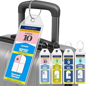 Cruise On Royal Caribbean Cruise Luggage Tag Holder (4 Pack) – Fits Royal Caribbean Ships, Durable Travel ID Holders for 2026-2027 Cruises, Clear Waterproof Cruise Essentials