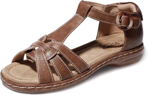 PEPPEP COLLECTION Women's Comfortable Low Wedge Slide Sandals – Dressy Slip-On w