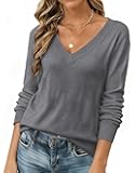 Sweaters for Women Trendy Fall Fashion 2025 Womens Long Sleeve Tops Shirts Blouses V Neck Casual Lightweight Pullover Sweater