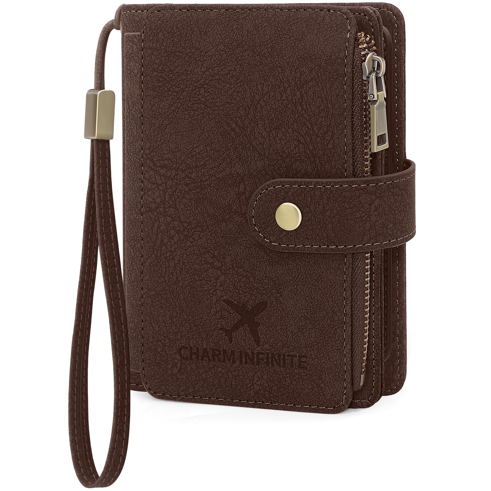 Porta Passaporto Custodia Viaggio Porta Passaporto con Blocco RFID Porta Passaporto da Viaggio Pelle PU Portatile Portadocumenti da Viaggio Slim Cover Passaportos Uomo Donna (Caffè)