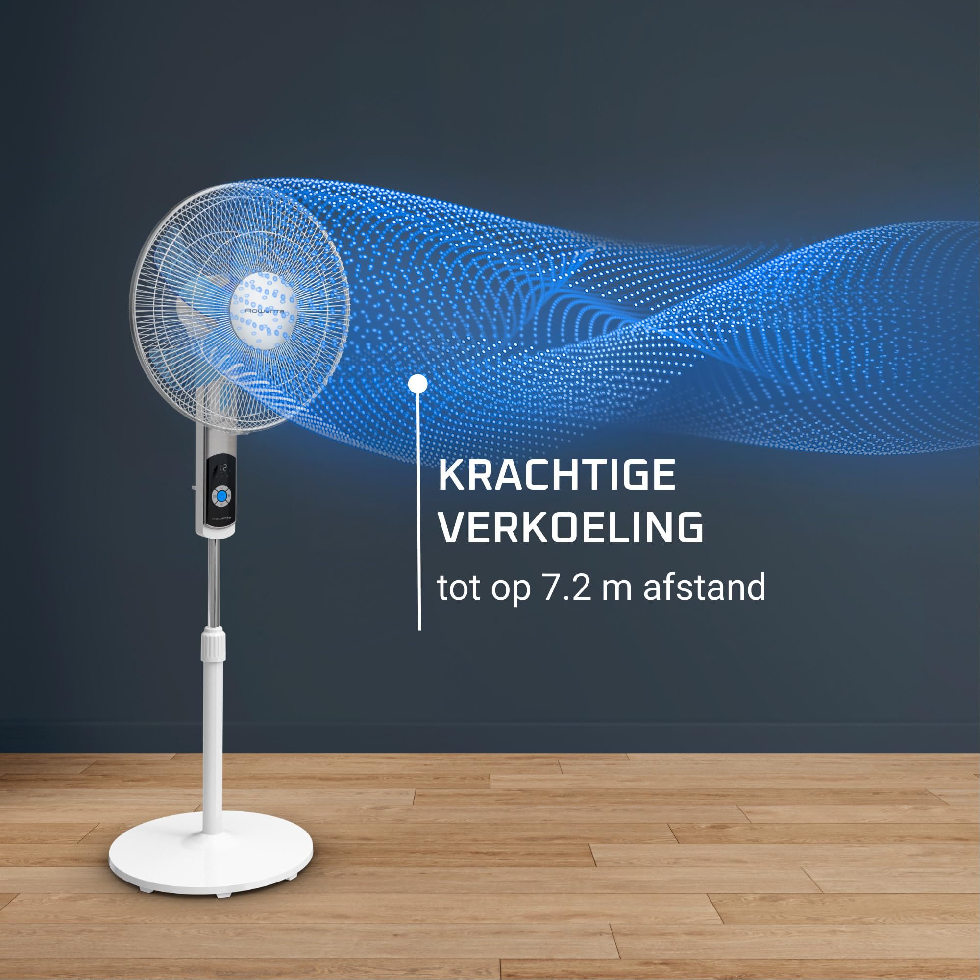Rowenta Turbo Silence Extreme VU5675 statiefventilator, krachtige verfrissing, extreem stil, energiezuinig, afstandsbediening, automatische oscillatie, 5 standen, nachtmodus, turboboost, veilig design
