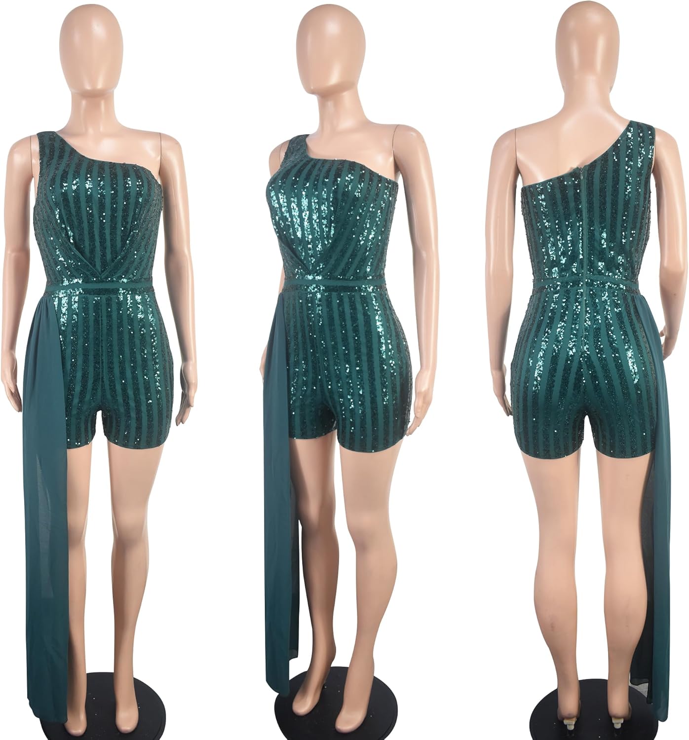 PORRCEY Women Sexy Elegant Sparkly Party Club Night Bodycon Casual Jumpsuits Clubwear Playsuits - Image 6