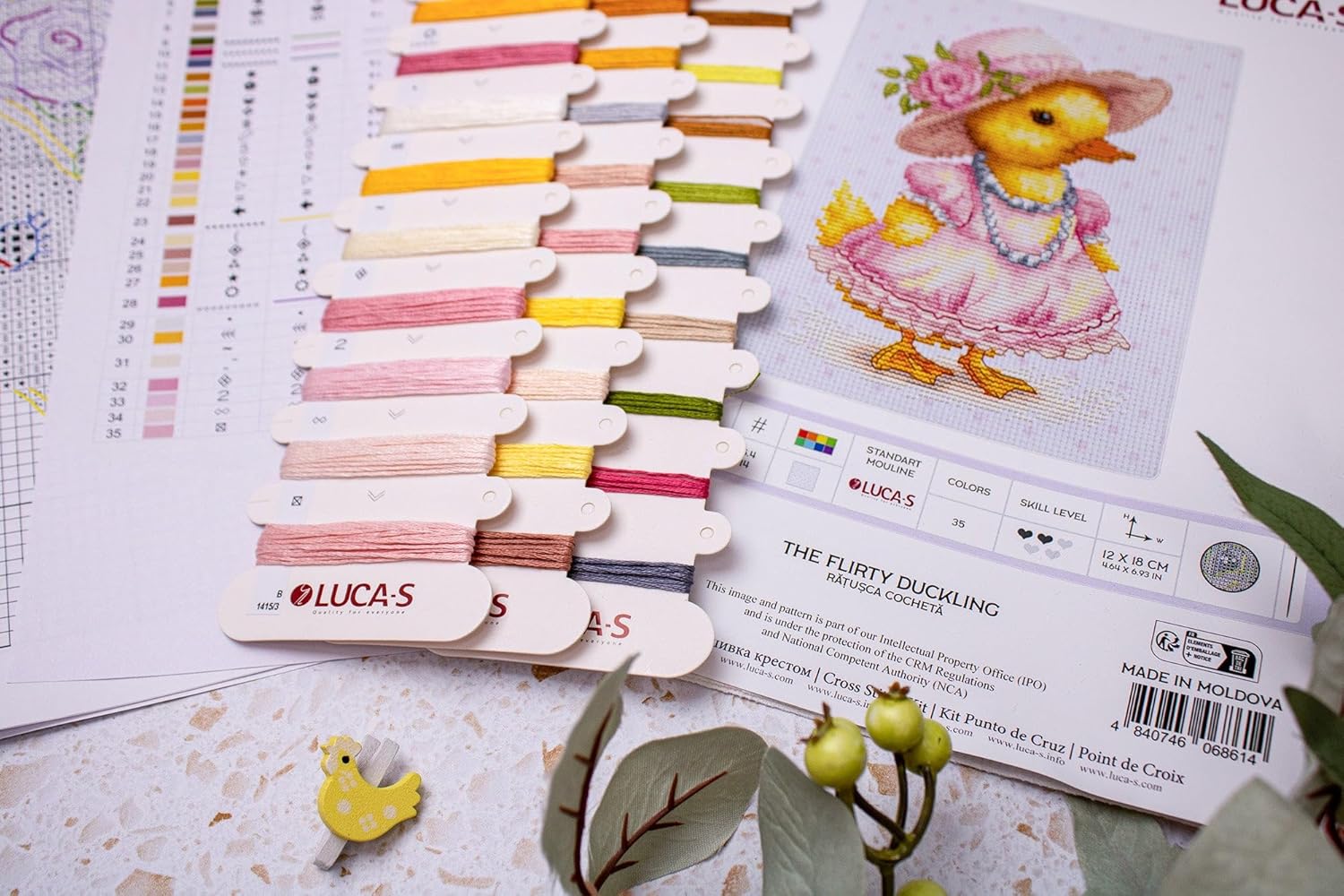 Cross Stitch Kit Luca-S - The Flirty Duckling, B1415