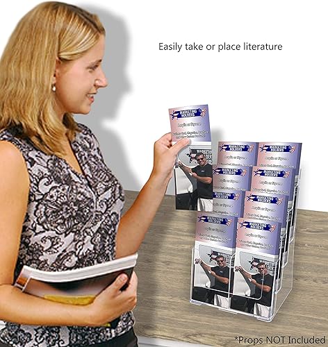 Miniatura 10 de Marketing Holders Soporte para folletos con accesorios para colgar, soporte de pared de 5.5 pulgadas, literatura y material impreso, folleto pequeño