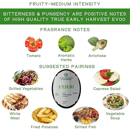 Miniatura 6 de Fruity Medium Organic 500+ mgkg Aceite de oliva virgen extra italiano rico en polifenoles de Italia, premio de oro 2025, acabado picante, orígenes
