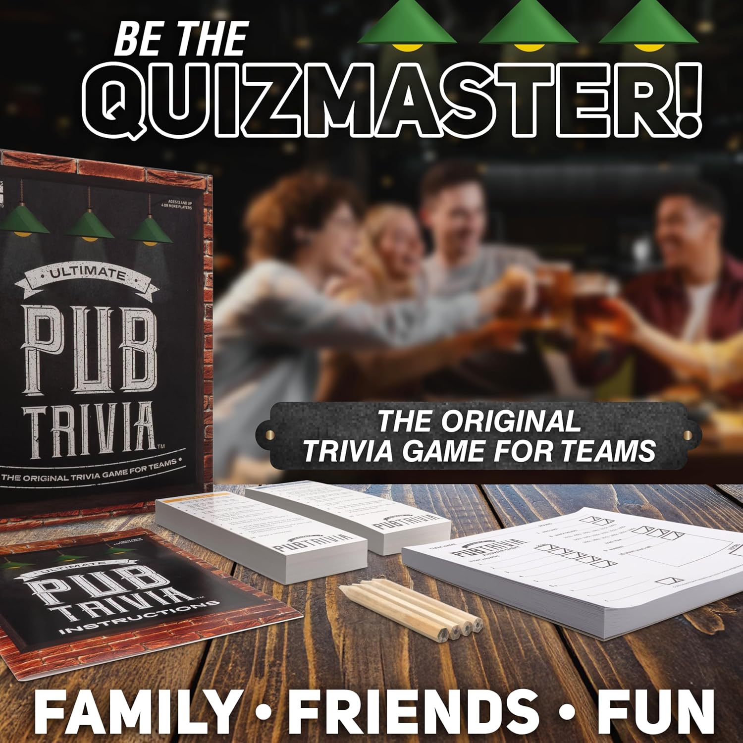 University Games, Ultimate Pub Trivia Team Trivia Game, 4 or More Trivia Loving Players Ages 12 and Up