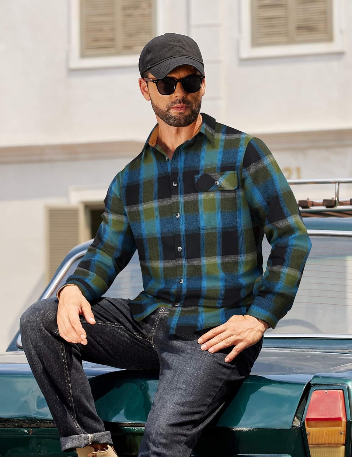 COOFANDY Men's Long Sleeve Button Down Flannel Shirt - Image 2