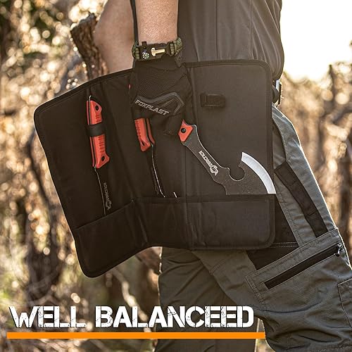 Miniatura 5 de Juego de 3 cuchillos y hachas de lanzamiento, 11 pulgadas de espiga completa de acero inoxidable y cuchillos de lanzar, afilador de herramientas de