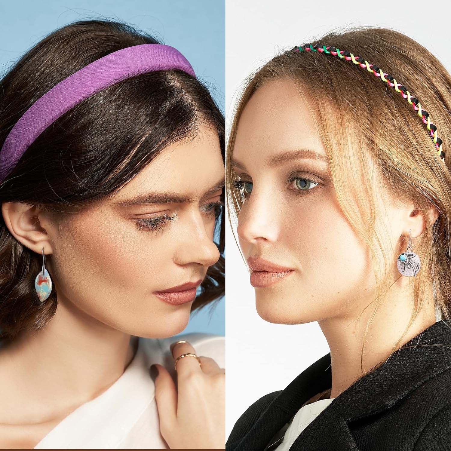 16 Pairs Earrings for Women Trendy, Funtopia Boho Dangle Earrings for Women, Vintage Statement Sunflower Round Geometric Earrings Wooden Leather Earrings - Image 3