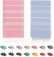 Vista 27 de PARK&OZ - Toallas ligeras de algodón turco (2 unidades) Prelavadas Absorbentes y de secado rápido Sin arena De gran tamaño Toallas