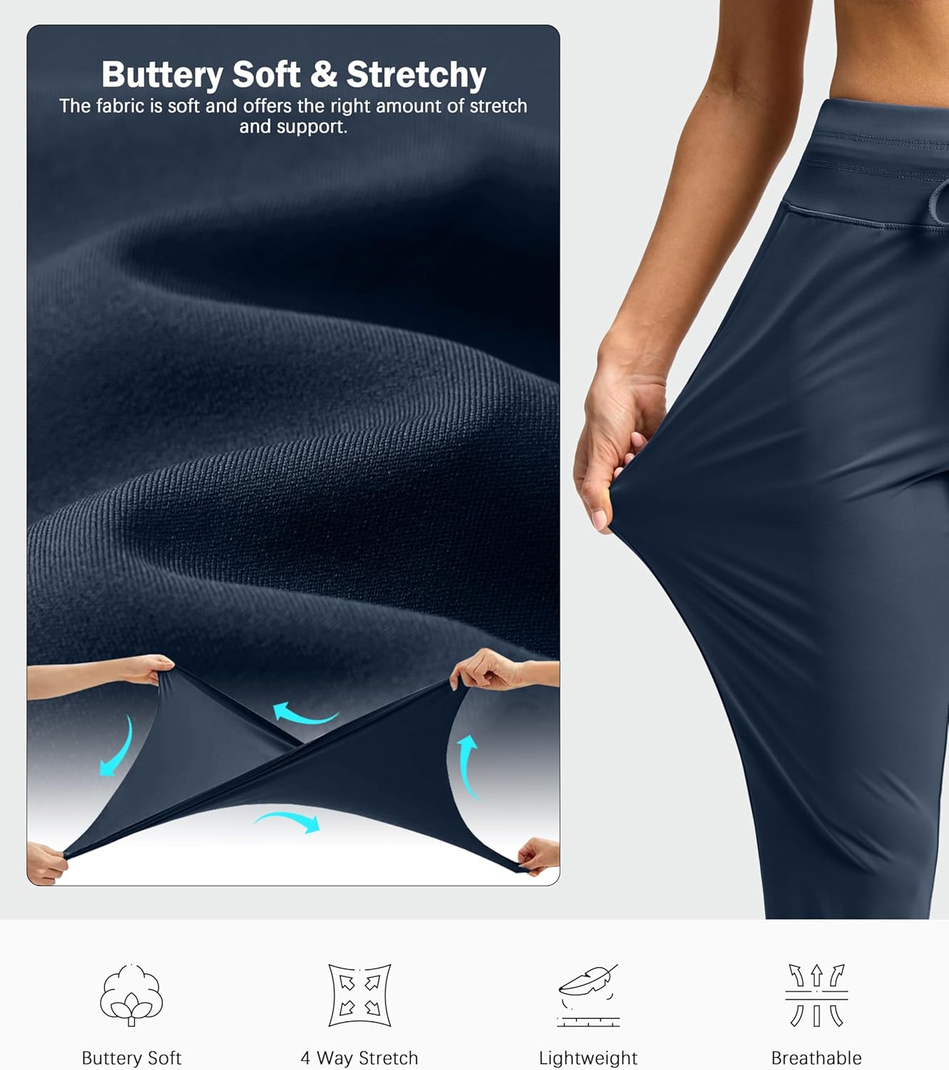 G Gradual Pants for Women High Waisted Ankle Pants 2 Pockets 7/8 Athletic Pants with Drawstring for Golf Travel Casual - Image 5