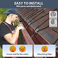 Vista 4 de HEATIT HIRD - Cable de deshielo para techo y canalón de 20 pies y 5 vatios por pie