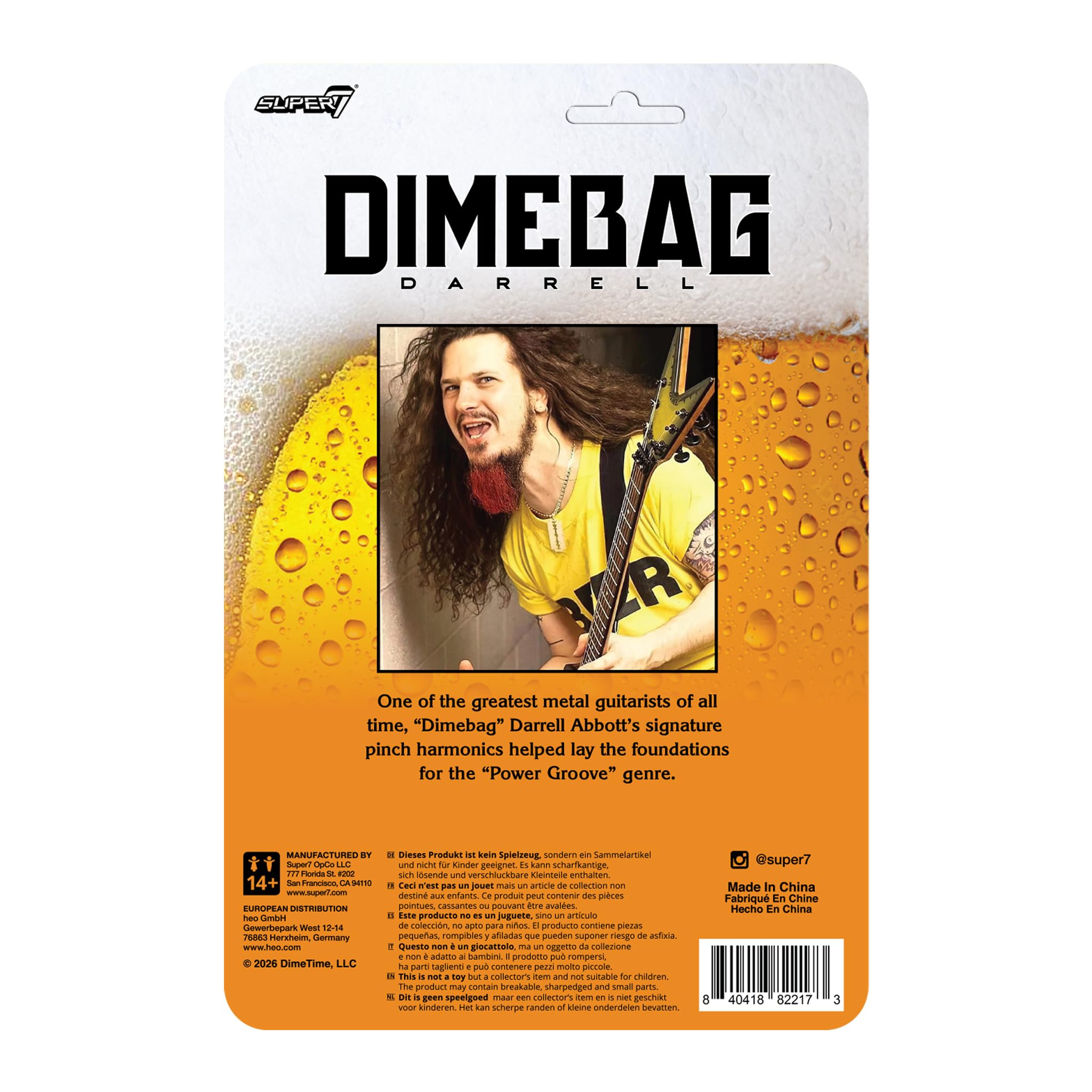 Super7 Figurki reakcji Dimebag Darrell - Dimebag Darrell (koszula piwna)